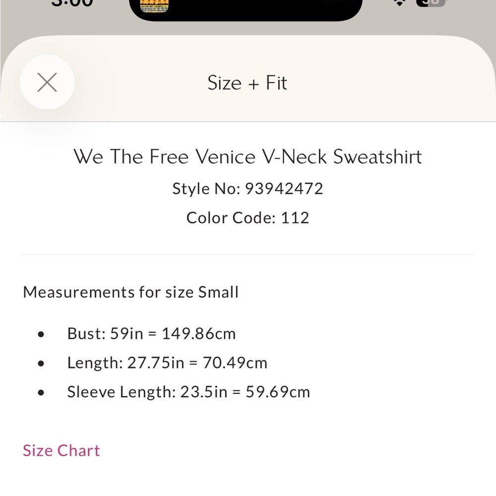 We the Free Venice V-Neck Sweatshirt, Fossil Island, L, NWT - Picture 16 of 16